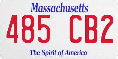 MA license plate 485CB2