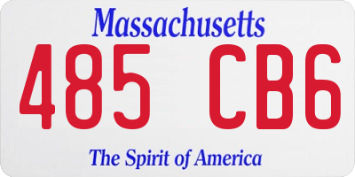 MA license plate 485CB6