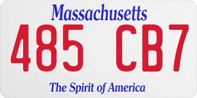 MA license plate 485CB7