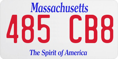 MA license plate 485CB8