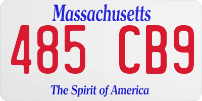 MA license plate 485CB9