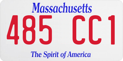 MA license plate 485CC1