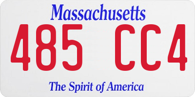 MA license plate 485CC4