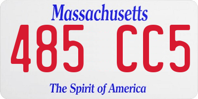 MA license plate 485CC5