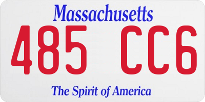 MA license plate 485CC6