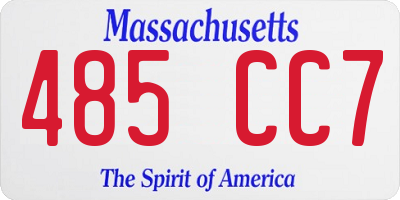MA license plate 485CC7