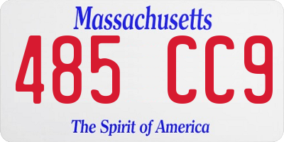 MA license plate 485CC9