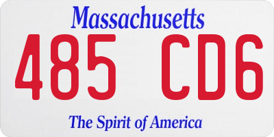 MA license plate 485CD6