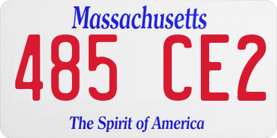 MA license plate 485CE2