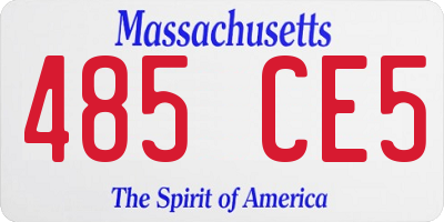 MA license plate 485CE5