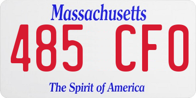 MA license plate 485CF0