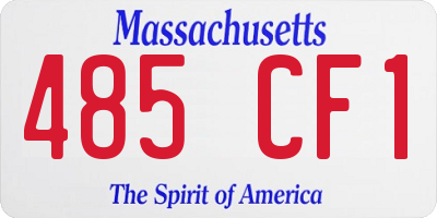 MA license plate 485CF1