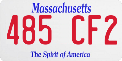 MA license plate 485CF2