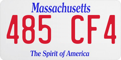 MA license plate 485CF4