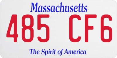 MA license plate 485CF6