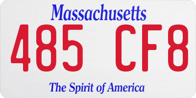 MA license plate 485CF8