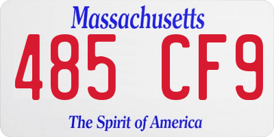 MA license plate 485CF9