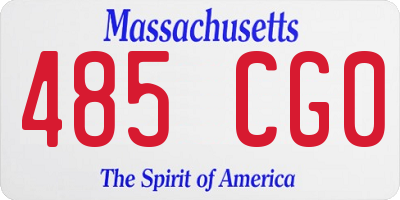 MA license plate 485CG0