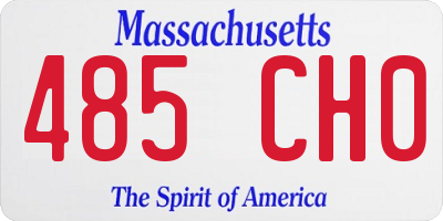 MA license plate 485CH0