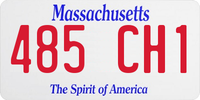 MA license plate 485CH1