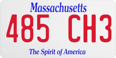 MA license plate 485CH3