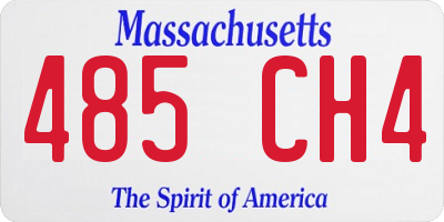 MA license plate 485CH4