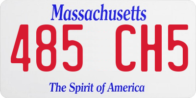 MA license plate 485CH5