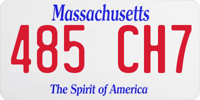 MA license plate 485CH7
