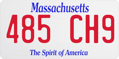 MA license plate 485CH9