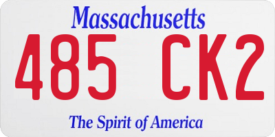 MA license plate 485CK2
