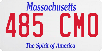 MA license plate 485CM0