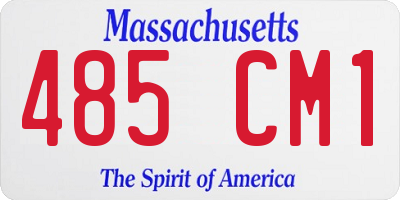 MA license plate 485CM1