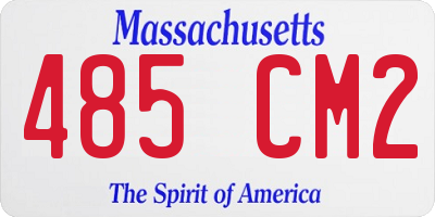MA license plate 485CM2