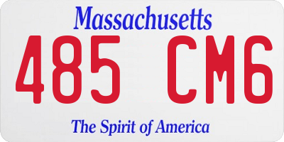 MA license plate 485CM6