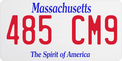 MA license plate 485CM9