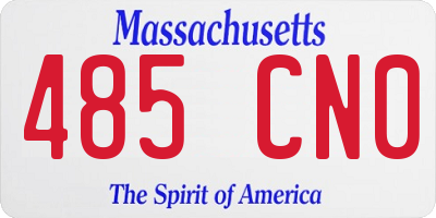 MA license plate 485CN0