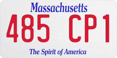 MA license plate 485CP1
