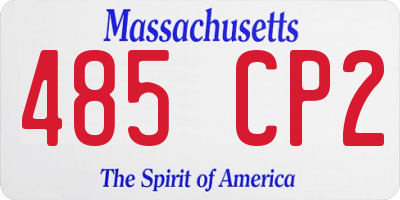 MA license plate 485CP2