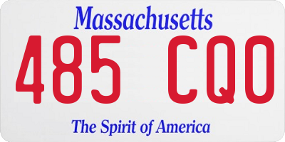 MA license plate 485CQ0