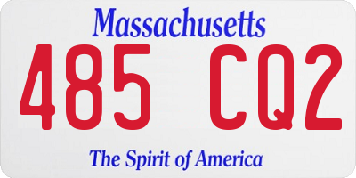 MA license plate 485CQ2