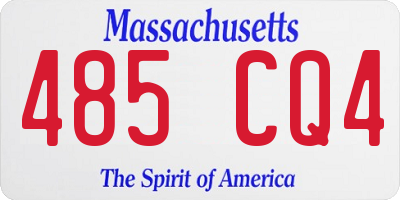 MA license plate 485CQ4