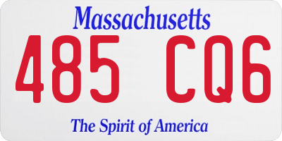 MA license plate 485CQ6