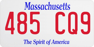 MA license plate 485CQ9