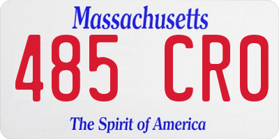 MA license plate 485CR0