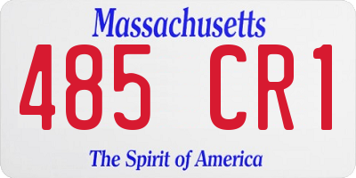 MA license plate 485CR1