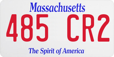MA license plate 485CR2