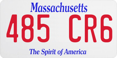 MA license plate 485CR6