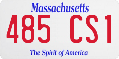 MA license plate 485CS1