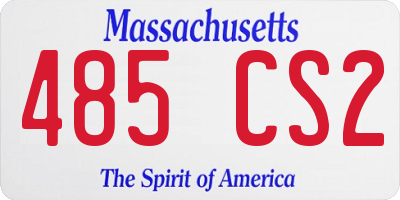 MA license plate 485CS2