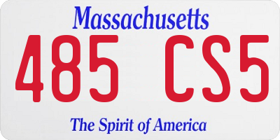 MA license plate 485CS5